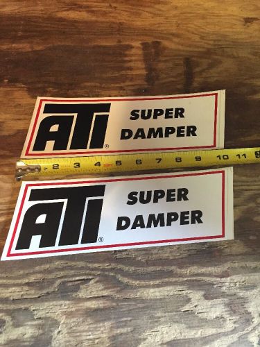 Pair of new ati damper racing stickers / decals nhra