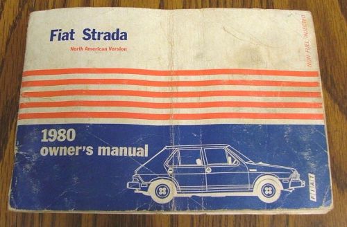 1980 fiat strada owner&#039;s manual 1st edition original