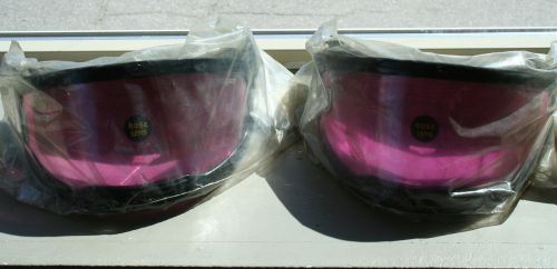 Lot of 3 castre fog free snowmobile face shield visors pink rose lens sno-rider