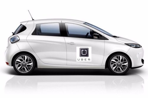 Uber car magnet white (pair) (9x12, 12x12, 12x18, 12x24 in)