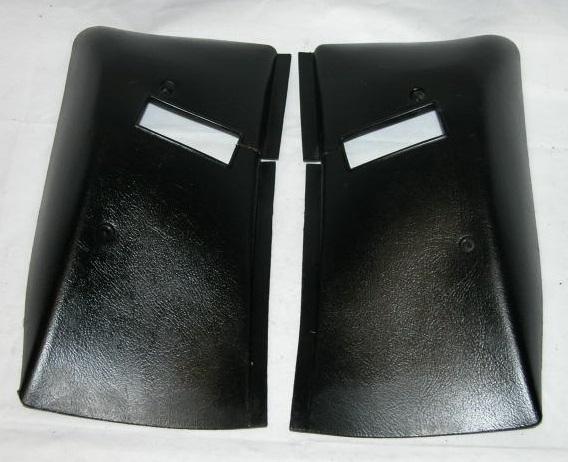 75-81 camaro or firebird black roof seatbelt trim    nice pair