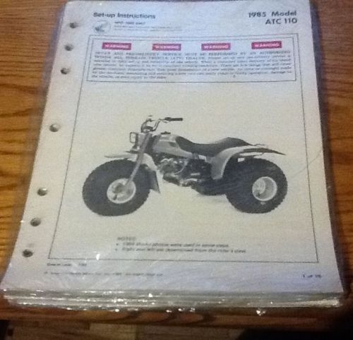 Find 1985 HONDA ATC110 ATV NOS SET UP INSTRUCTIONS in Beaverton