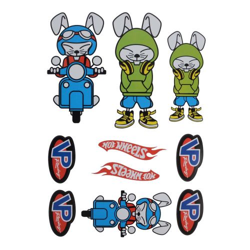 New cool casual rabbit sticker decal for motorcycle motorbike #