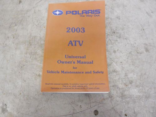 2003 03 polaris sportsman 500 owners owner&#039;s manual