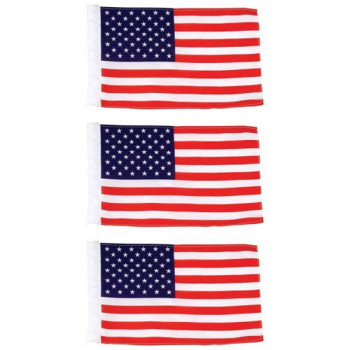 Usa replacement flags for motorcycle flag pole 6&#034; x 9&#034; three usa american flags