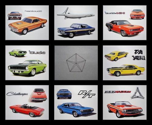 Cuda barracuda aar plymouth 1970 1971 198 225 318 340 340+6 383 - posters prints