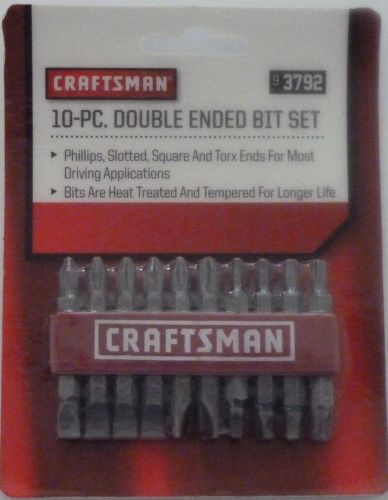 New - 10pc double ended drill bit set - phillips slotted square torx cordless