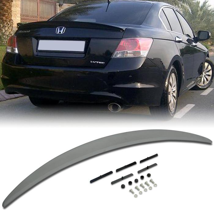 2008-2011 honda accord 4door sedan abs oe style rear trunk lip spoiler unpainted