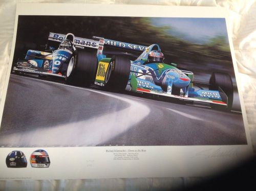 Michael schumacher &#034;down to the wire&#034; numbered art print by gavin macleod
