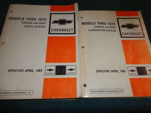 1975 1972 1970 1969+ chevrolet  parts catalog / book set camaro nova caprice+