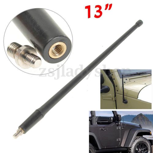 Black rubber 13&#034; car suv antenna aerial for 2007-2016 jeep wrangler jk f1j-jep18