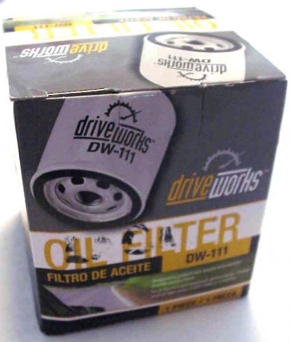 Drive works engine oil filter # dw-111, new in box.