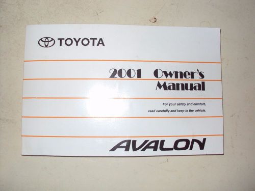 2001 toyota avalon owner&#039;s manuals book 01