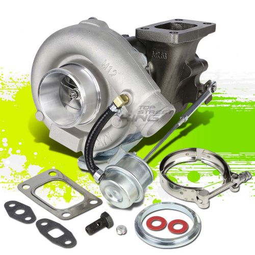 T04e ar.63 billet compressor wheel v-band flange boost turbo charger+wastegate