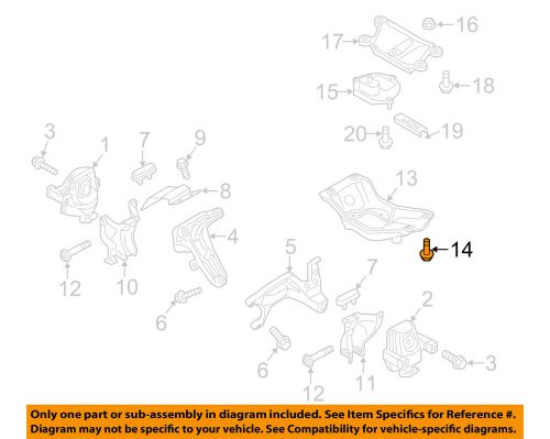 Audi oem a5 quattro engine transmission mounting-crossmember bolt n91209701