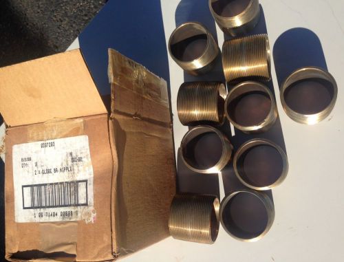 Brass 2&#034; pipe close nipple npt