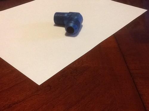 An blue anodized fitting -10 an male to 1/2" npt 90  