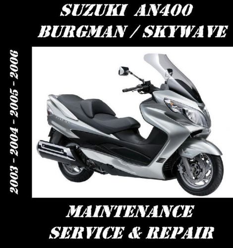 Suzuki an400 burgman an 400 scooter maintenance tune-up service repair manual