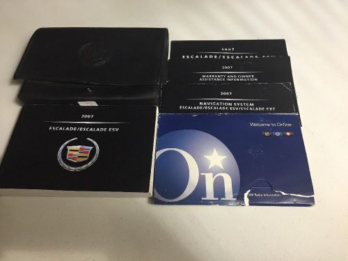 Oem 2007 cadillac escalade escalade esv owners manual set w/ navigation fast sh