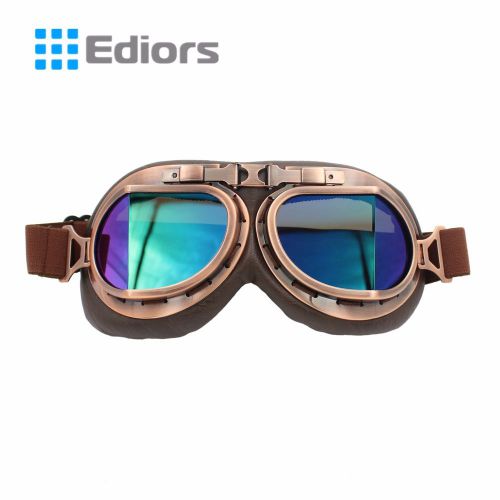 Motorcycle bike riding goggle eyewear protect glasses copper tinted uv-protected