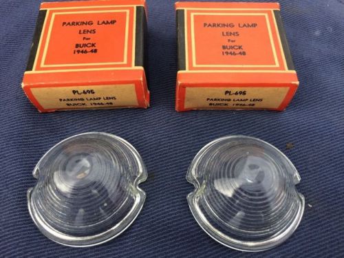 1946 1947 1948  buick special super roadmaster nors parking lamp light lens pair