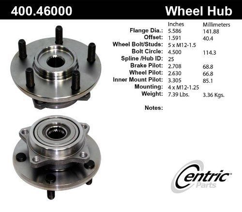 Centric 400.46000e front wheel bearing