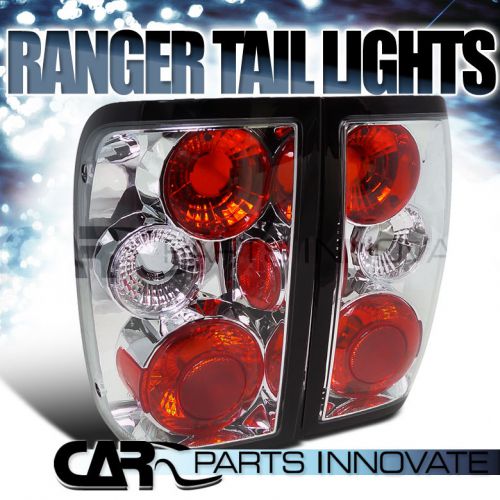 1993-1997 ford ranger chrome housing clear altezza tail lights rear lamp