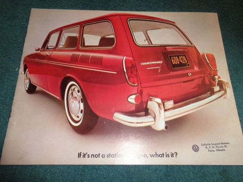 1968 volkswagen squareback sales brochure / original dealership catalog