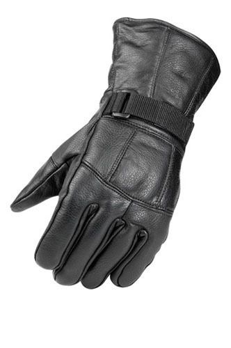 Mossi mens all season leather glove large black