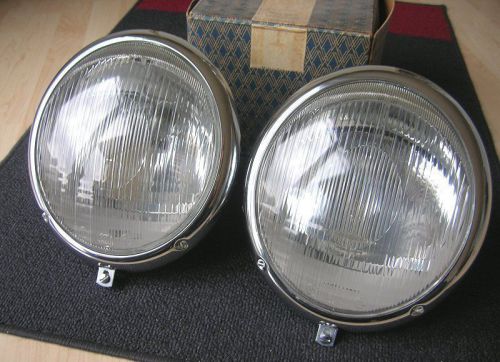 Porsche 356 - hella logo headlights scheinwerfer head lights vw kÄfer lamps  nos