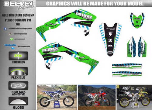 Kawasaki kxf250 kxf450 kx125 2003-2016 2015 2014 2013 2012 2011graphic kit tomac