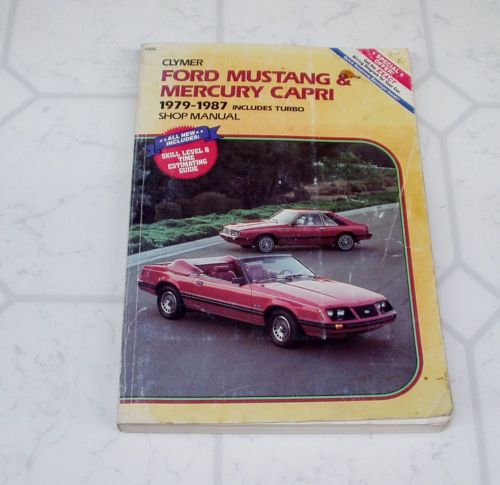 Clymer 1979-1987  mustang &amp; mercury capri repair shop manual