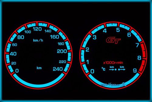 G018 nissan primera p11 gt 95-02 eu 240kmh bb el plasma glow gauges cluster dial