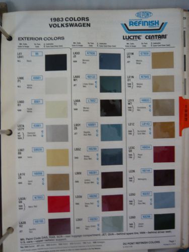 1983 mazda color chips world color sheet dupont refinish 80-82 info