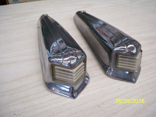 1940 chrysler pair of top fender lights-art deco