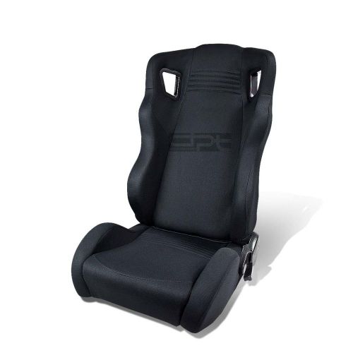 2 x high-head bucket style sports racing seats+universal slider driver left side