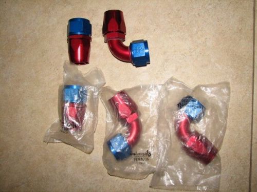 5 new aeroquip fittings 16an 3 90 and 2 straight -16 fitting