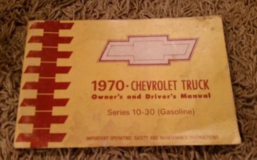 1970 chevrolet truck owner&#039;s manual series 10 - 30 - vintage - glove box