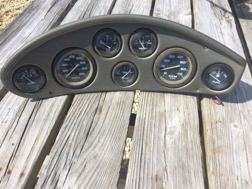 Rinker 182 roman bronze complete boat gauge panel w/ gauges part # 27018