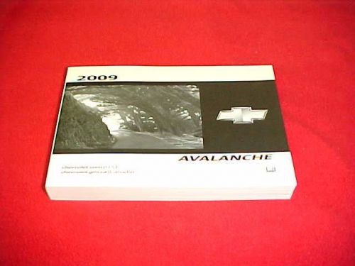 2009 original new chevrolet avalanche truck owners manual service guide book 09