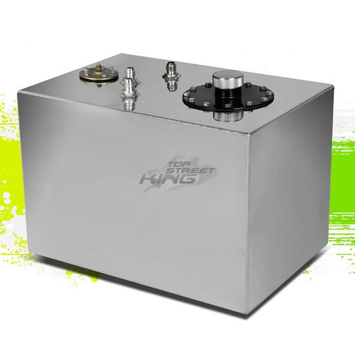 12 gallon lightweight polished aluminum gas fuel cell tank+ sender 17.75&#034;x12x12&#034;