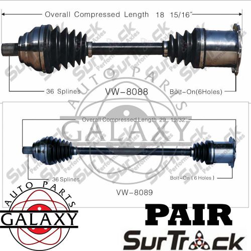 Cv joint axle shaft assemblies fits volkswagen jetta 05-07