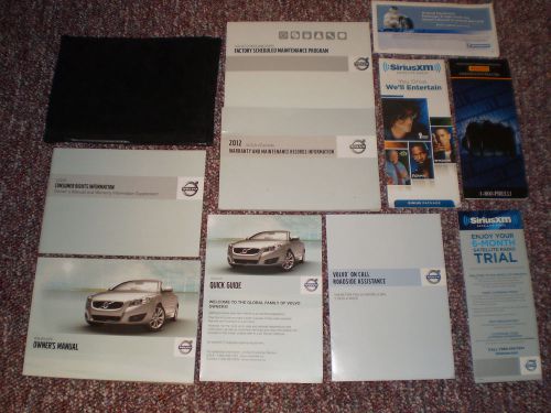 2012 volvo c70 convertible complete car owners manual books guide case all