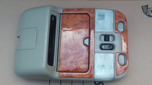 01-03 infiniti qx4 tan woodgrain overhead light lamp dome console switch clock