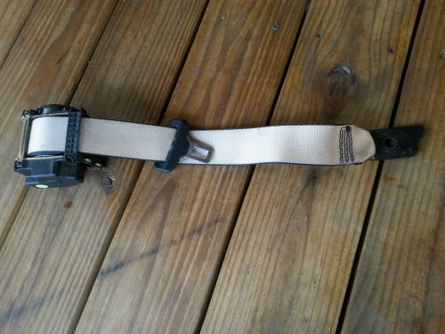 1997-2003 bmw e39 525 528 530 540 sedan rear seat left seat belt beige oem