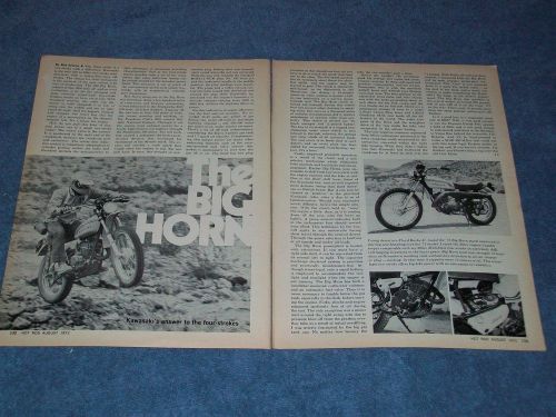 1972 kawasaki 350 big horn ride report vintage info article