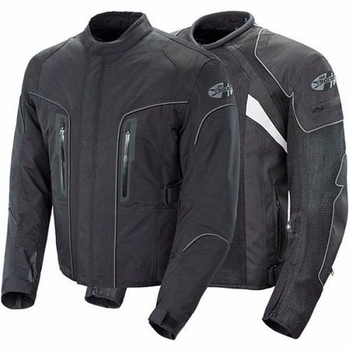 Joe rocket alter ego 3.0 black textile motorcycle riding jacket - large lg