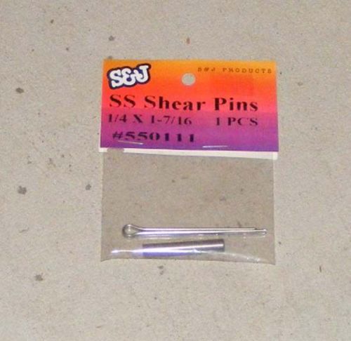 A409 s&amp;j shear pin 1/4&#034; x 1 7/16&#034;  sp12 eq frabill 12 550111  - 1 pin