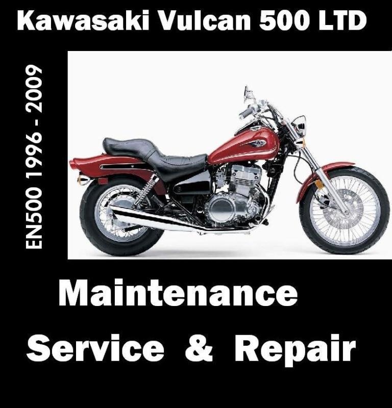 Kawasaki en500 vulcan en 500 ltd service repair maintenance manual 1996 - 2009