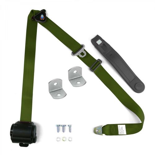 3-point seat belt retractable army green for 1965 - 1976 impala